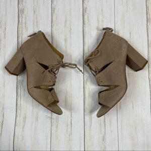 Franco Sarto Gazella Tan Leather Heeled Sandals